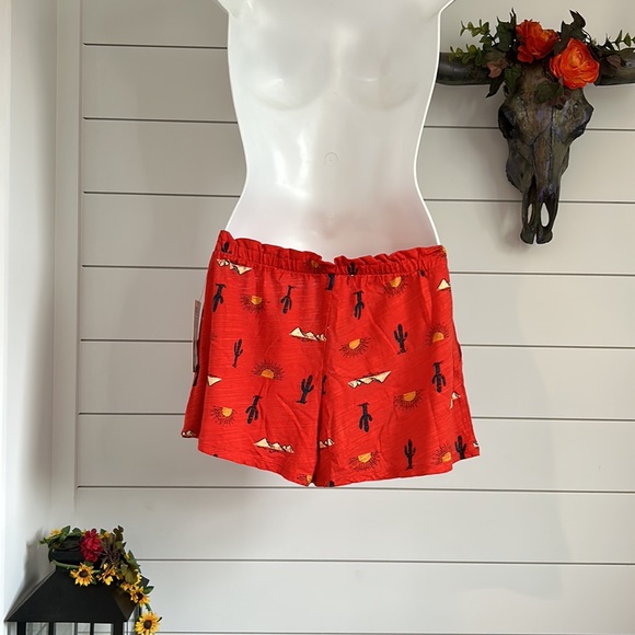 Secret Treasures Orange Cacti and Sunshine Cotton Sleep Shorts - Picture 3 of 14